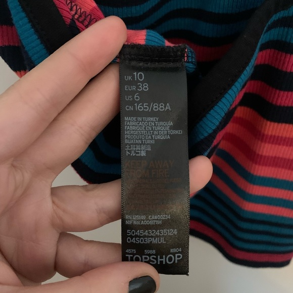 [6]👚TOPSHOP striped cropped tank top - Picture 5 of 6
